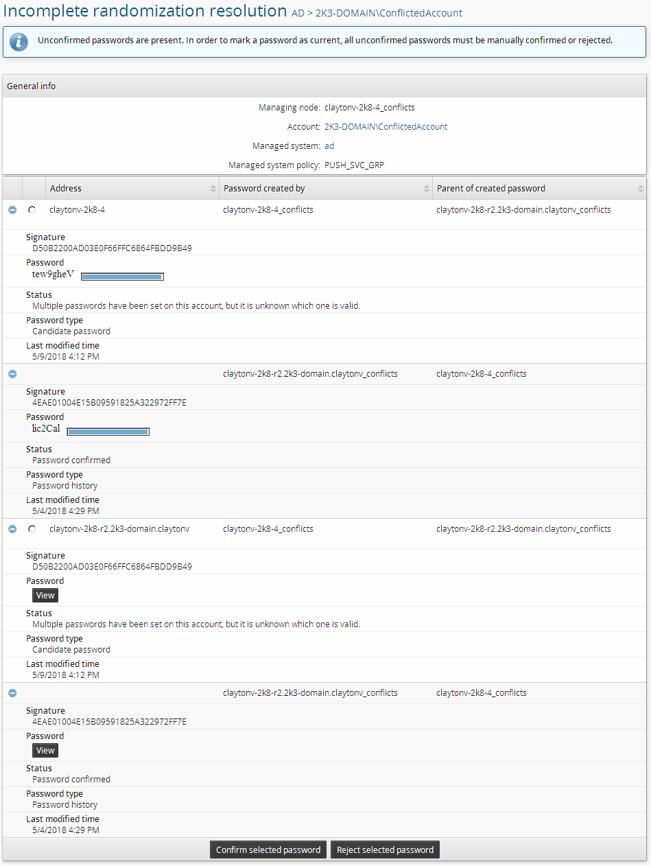 Incomplete randomization resolution