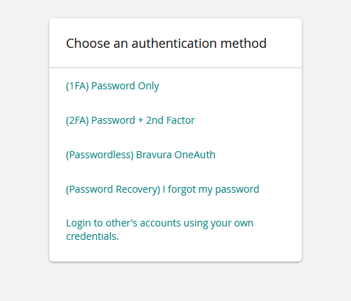 Fabric-authentication-options