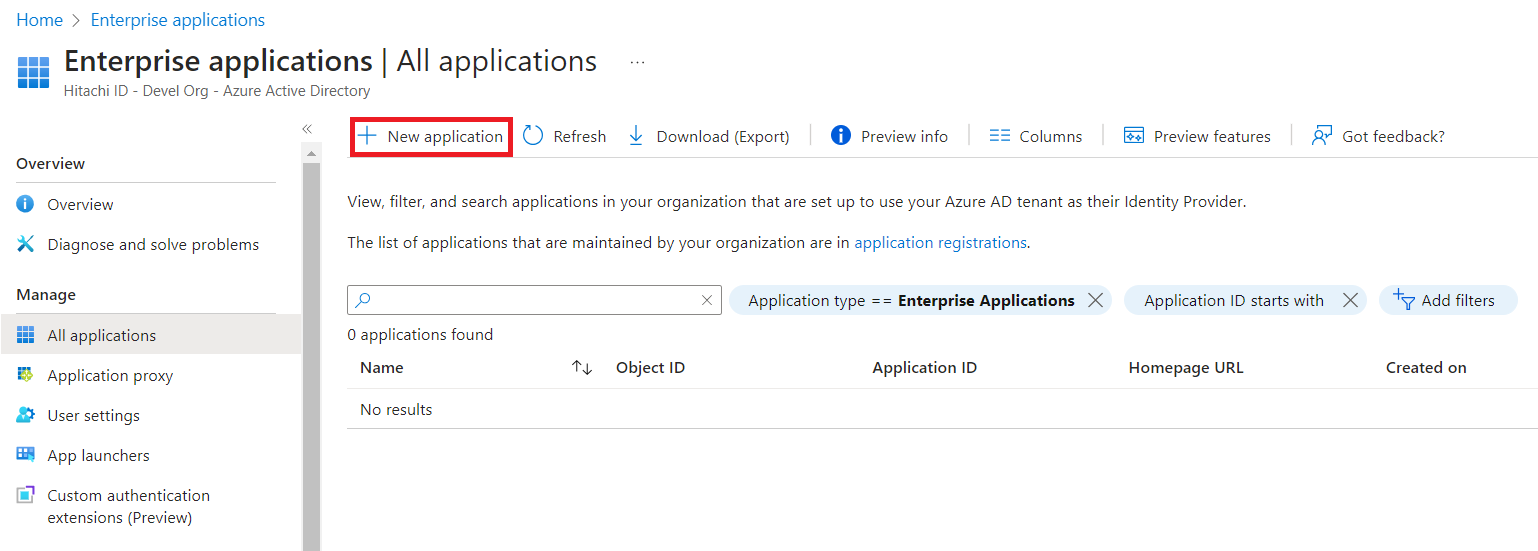 azure-new-application