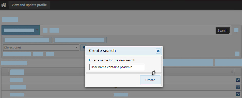 Save Search Button Saved searches
